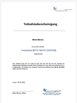 Zertifikaterstellung